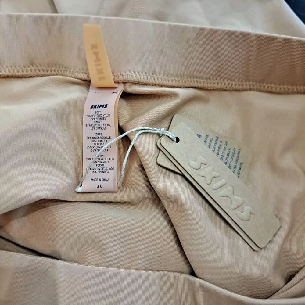 Skims Tube Skirt Bottom Cover Up Size 3X Signature Swim Almond Kim Kardashian